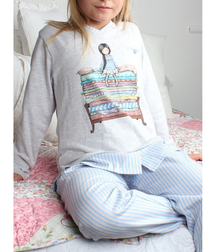 Pijama familiar niña Santoro The Princess And The Pea algodón