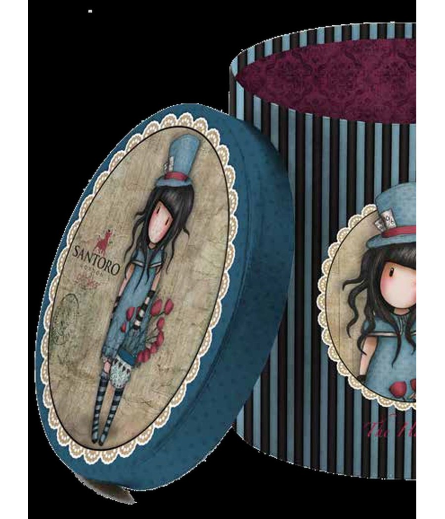 Pijama niña Santoro The hatter regalo caja sombrerera
