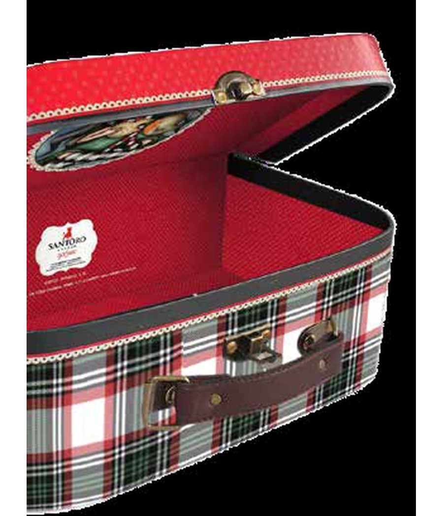 Pijama niña Santoro My Christmas Friend rojo algodón maletín regalo