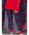 Pijama niña Lois colección familiar rojo sport algodón