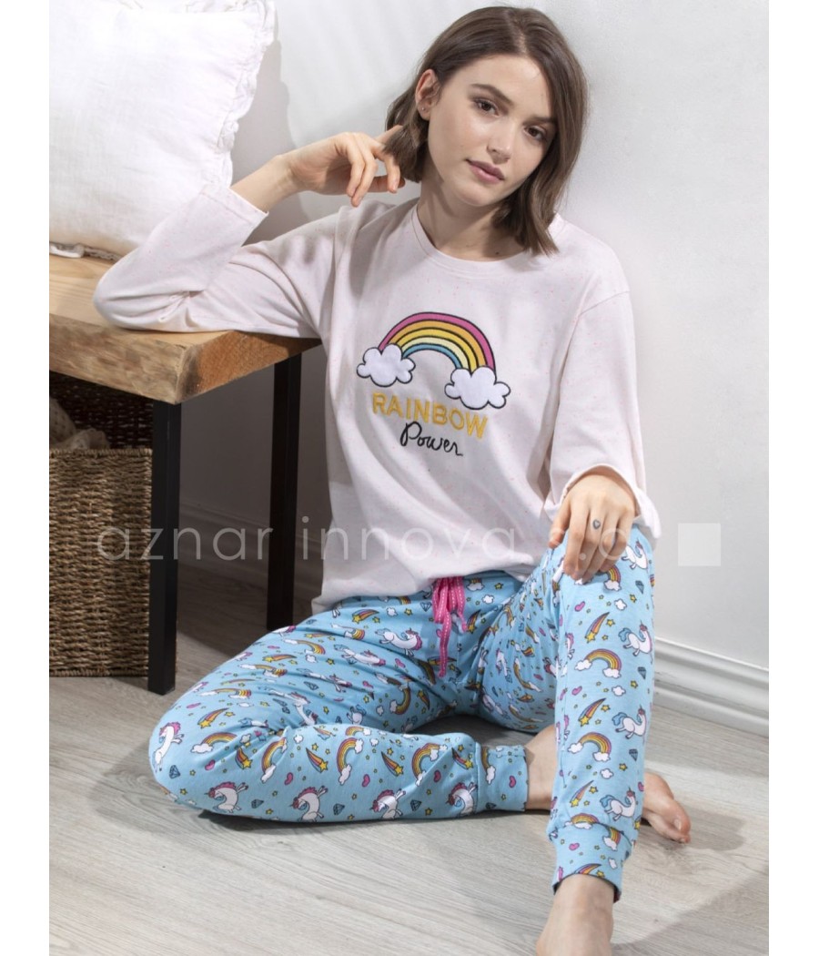 Pijama largo mujer Admas Rainbow vigoré