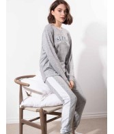 Pijama calentito mujer Admas Sleep gris puños
