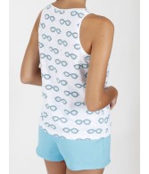 Pijama Verano Mujer ADMAS Tirantes Sunglasses Azul Algodón.