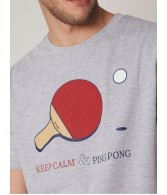 Pijama Verano Hombre ADMAS Hombre Ping Pong Gris Jaspe Algodón.