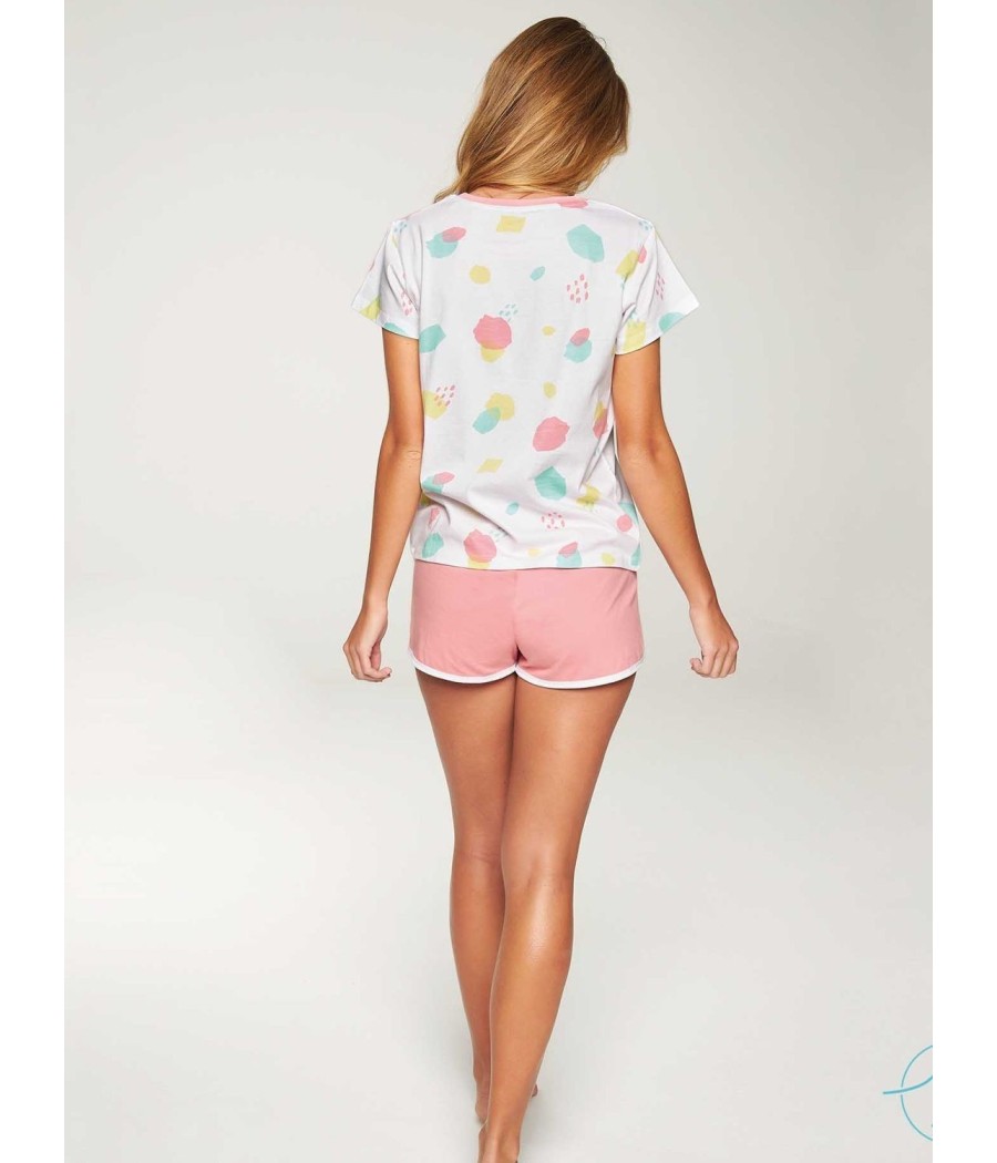 Pijama verano mujer Muidemi rosa algodón