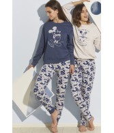 Pijama Mickey Jeans MUJER DISNEY INVIERNO Azul
