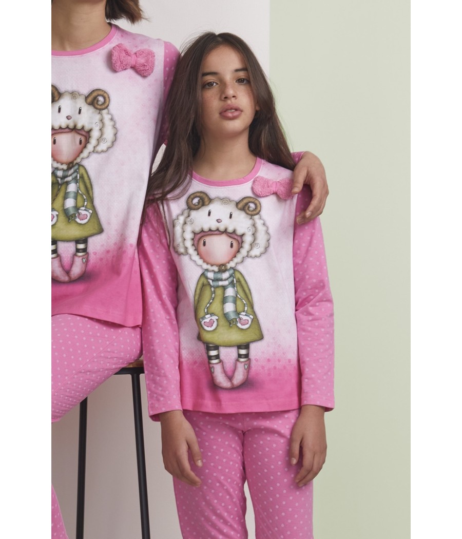 Pijama Tween Lambkins NIÑA SANTORO GORJUSS INVIERNO Rosa