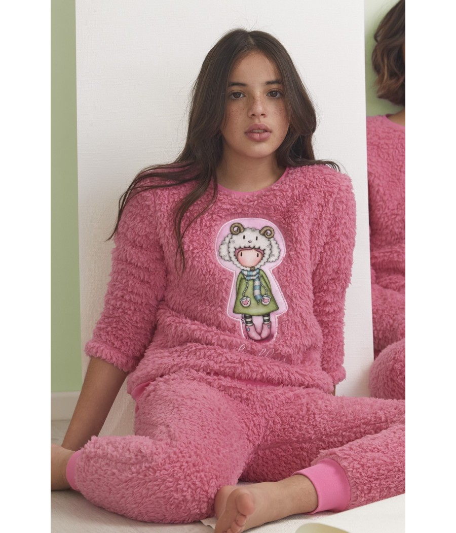 Pijama Tween Borreguito Lambkins NIÑA SANTORO GORJUSS INVIERNO Rosa