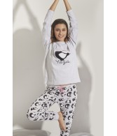 Pijama Panda Yoga MUJER ADMAS INVIERNO Gris Jaspe