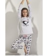 Pijama Panda Yoga MUJER ADMAS  INVIERNO Gris Jaspe