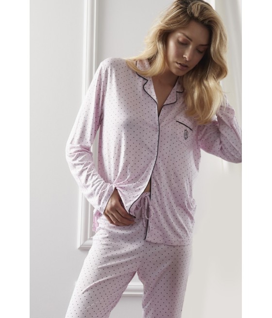Pijama Abierto Soft Secret MUJER ADMAS CLASSIC INVIERNO Rosa Viscosa