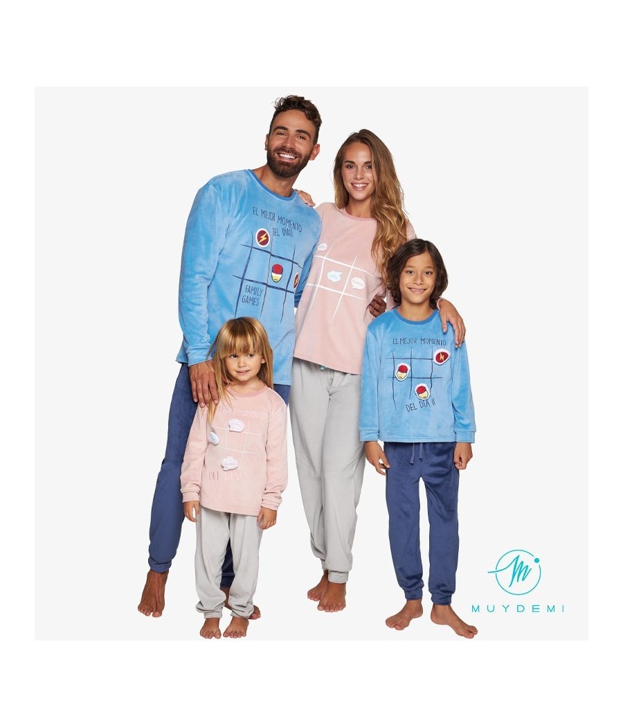 Pijama térmico mujer invierno Muidemi rosa microcoralina