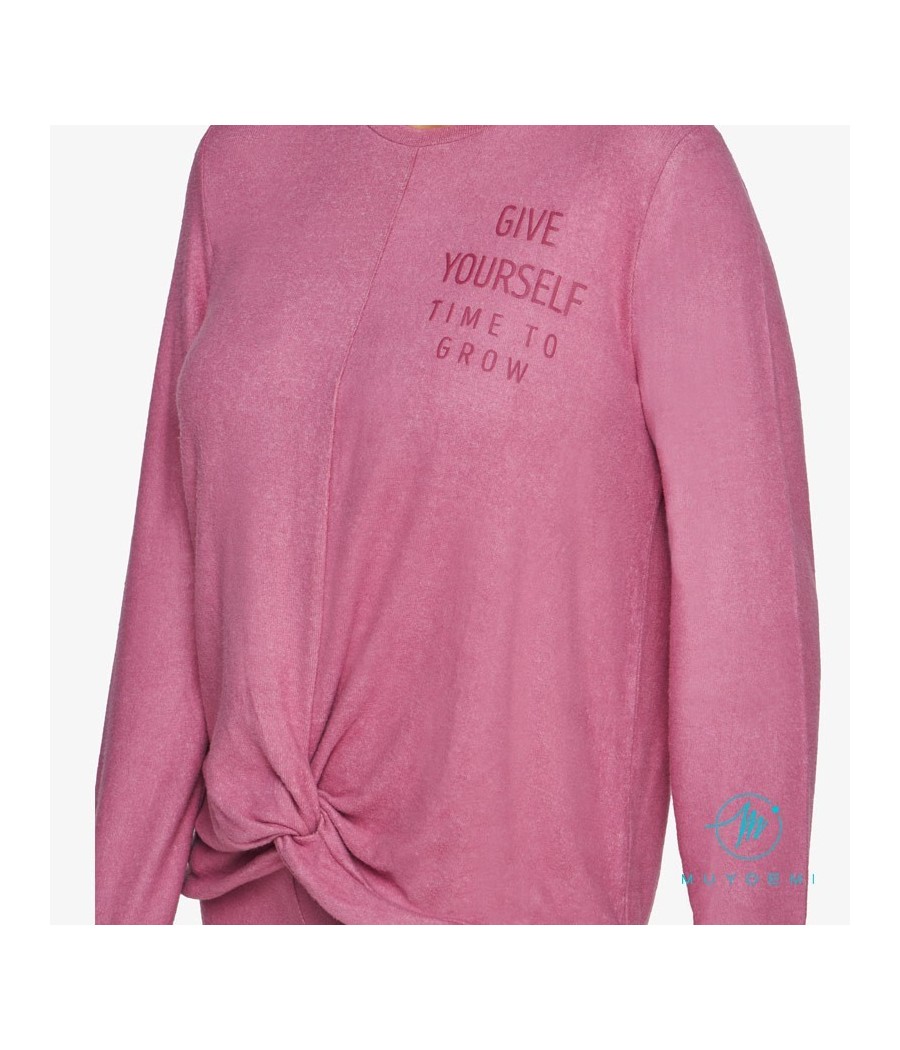 Homewear Pijama mujer invierno Muidemi rosa punto