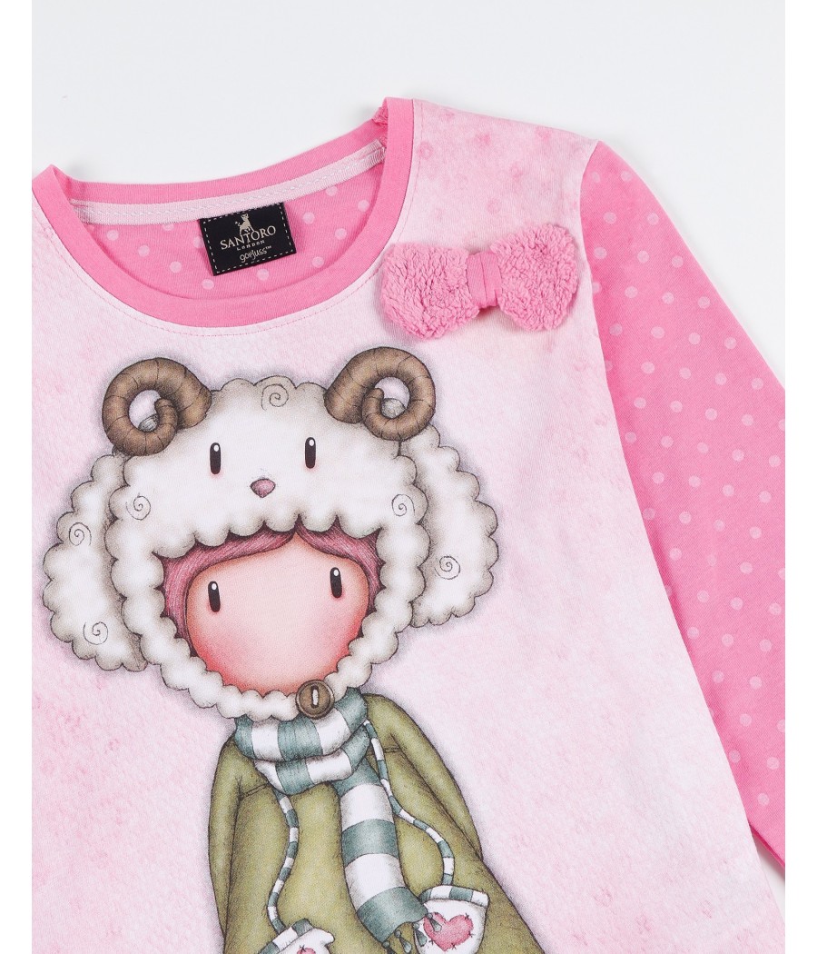 Pijama Tween Lambkins niña Gorjuss invierno rosa