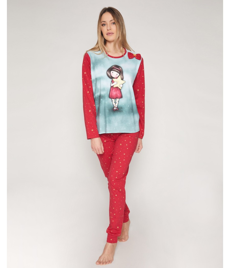Pijama My Star mujer Gorjuss invierno frambuesa algodón