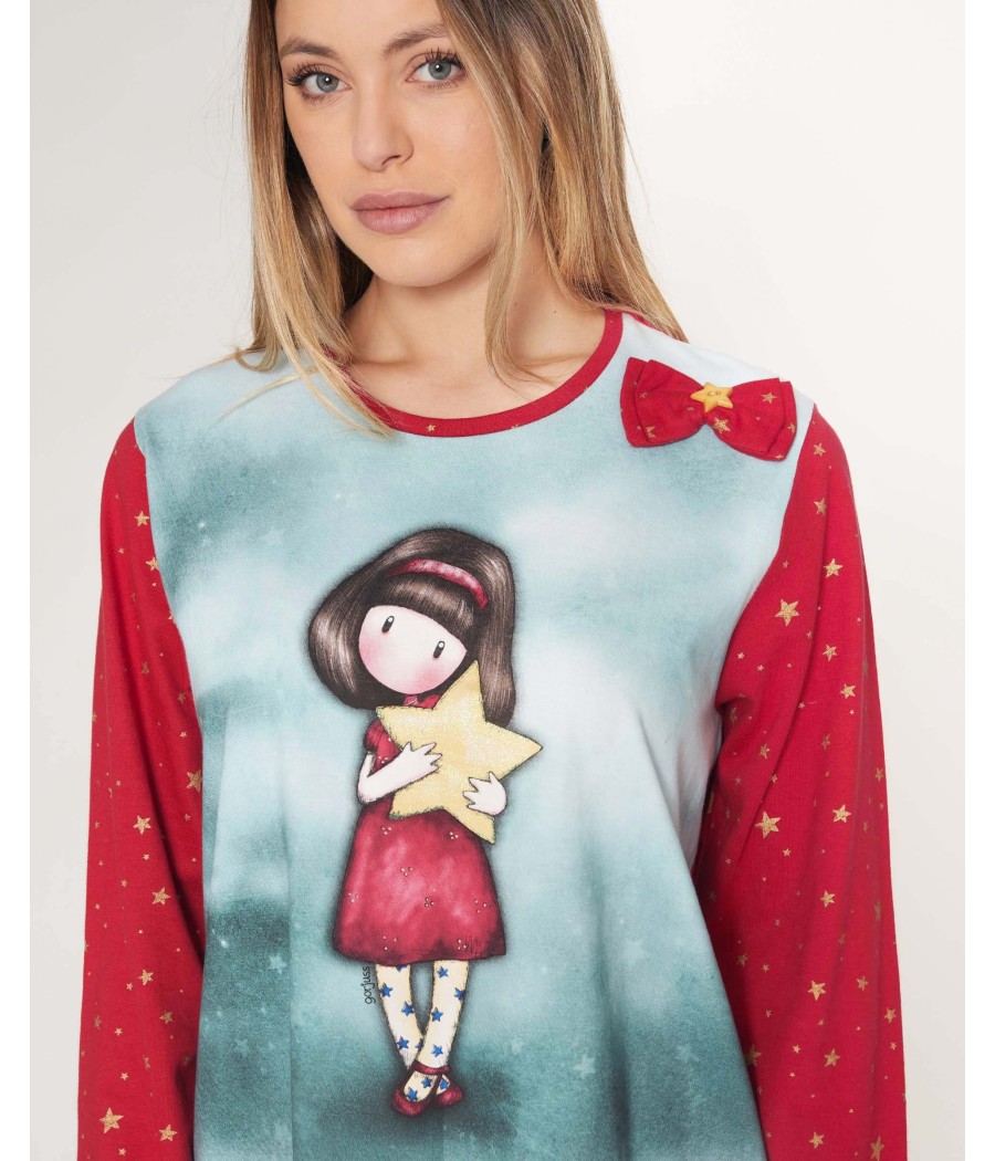 Pijama My Star mujer Gorjuss invierno frambuesa algodón