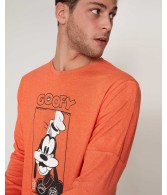 Pijama Orange Goofy HOMBRE DISNEY INVIERNO Naranja Algodón