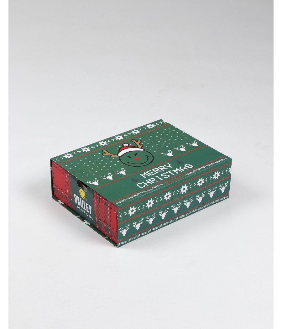 Sudadera mujer Navidad Smiley World rojo algodón