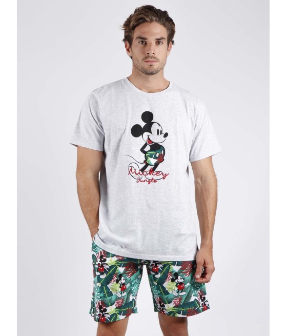 Pijama Hombre Mickey Jungle VERANO DISNEY 28 Algodón