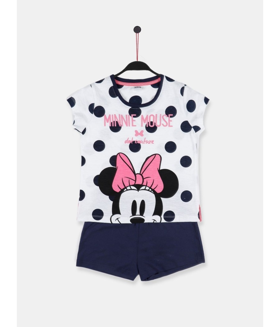 Pijama Niña Minnie Mouse Dot Couture VERANO DISNEY 28 Lunares Algodón