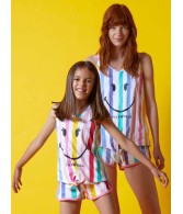 Pijama Niña Hombrera Rainbow VERANO SMILEY WORLD Multicolor Algodón