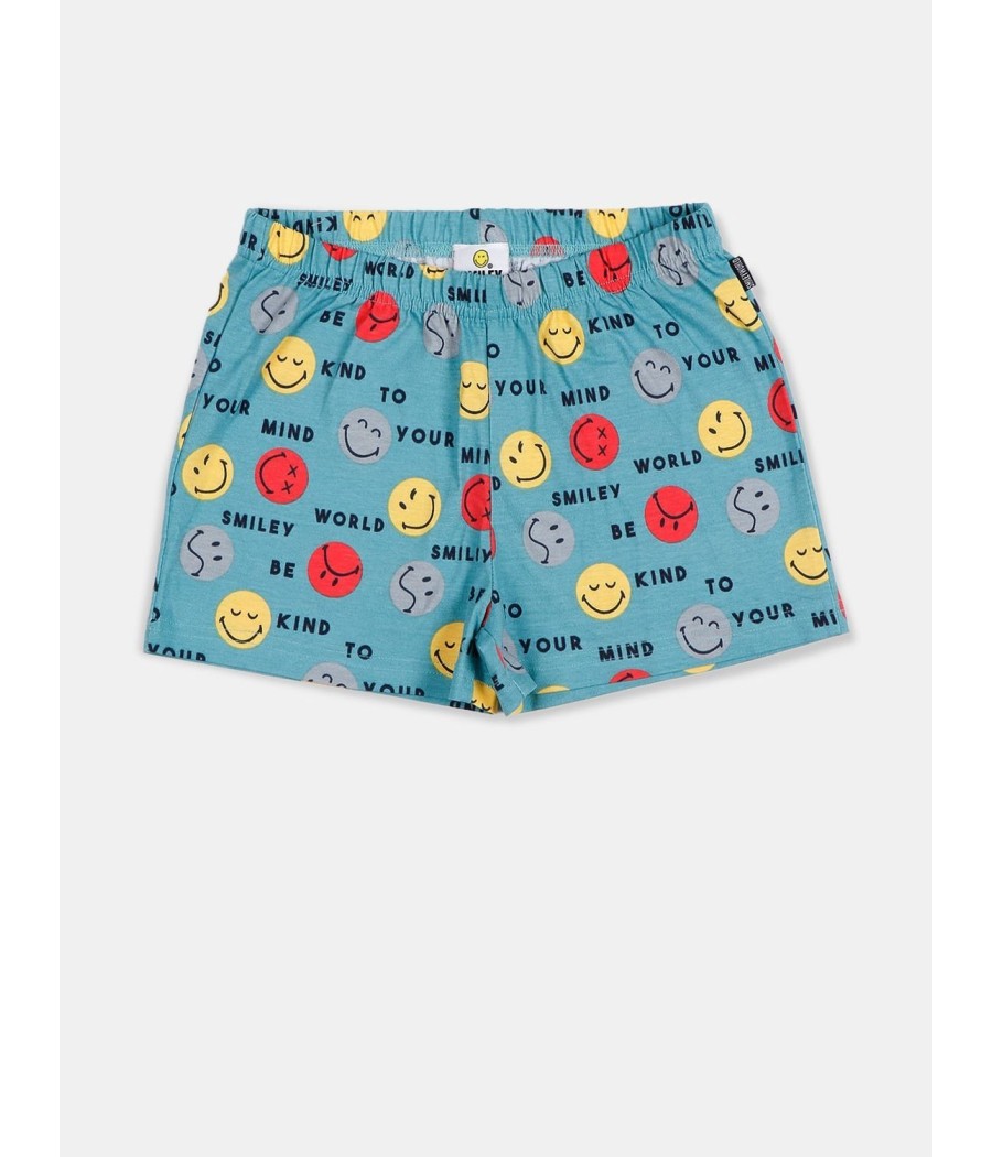 Pijama niña Do Things verano Smiley World turquesa algodón