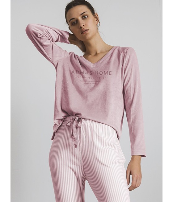 Pijama mujer invierno Admas Pico soft Home Petalo algodón