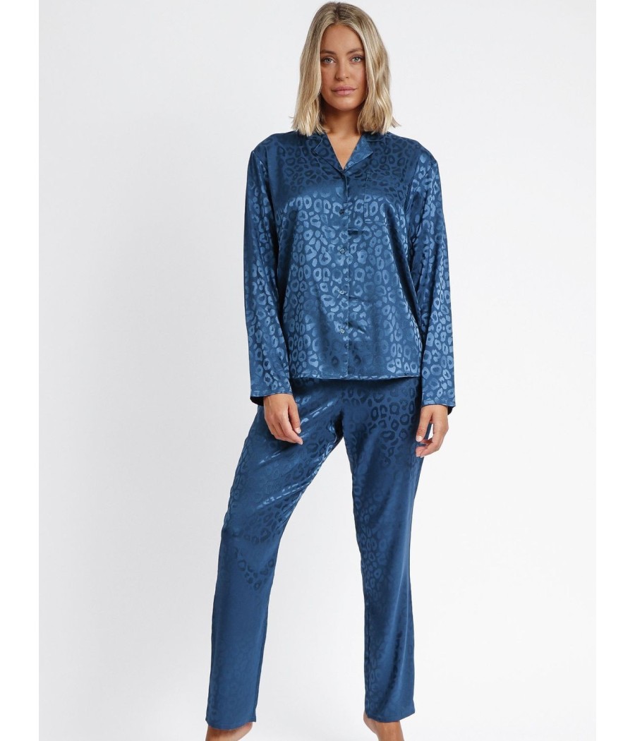Pijama mujer invierno Admas Classic Leopard océano