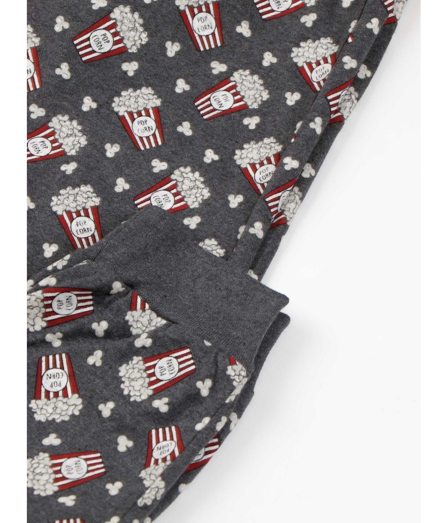 Pijama niño invierno Admas Colección Familiar Pop Corn gris jaspe