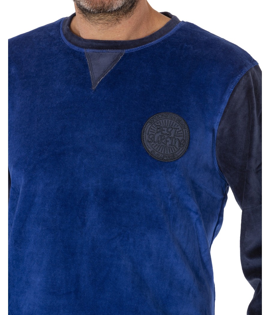 Pijama hombre invierno Javier Golmar terciopelo bolsillos