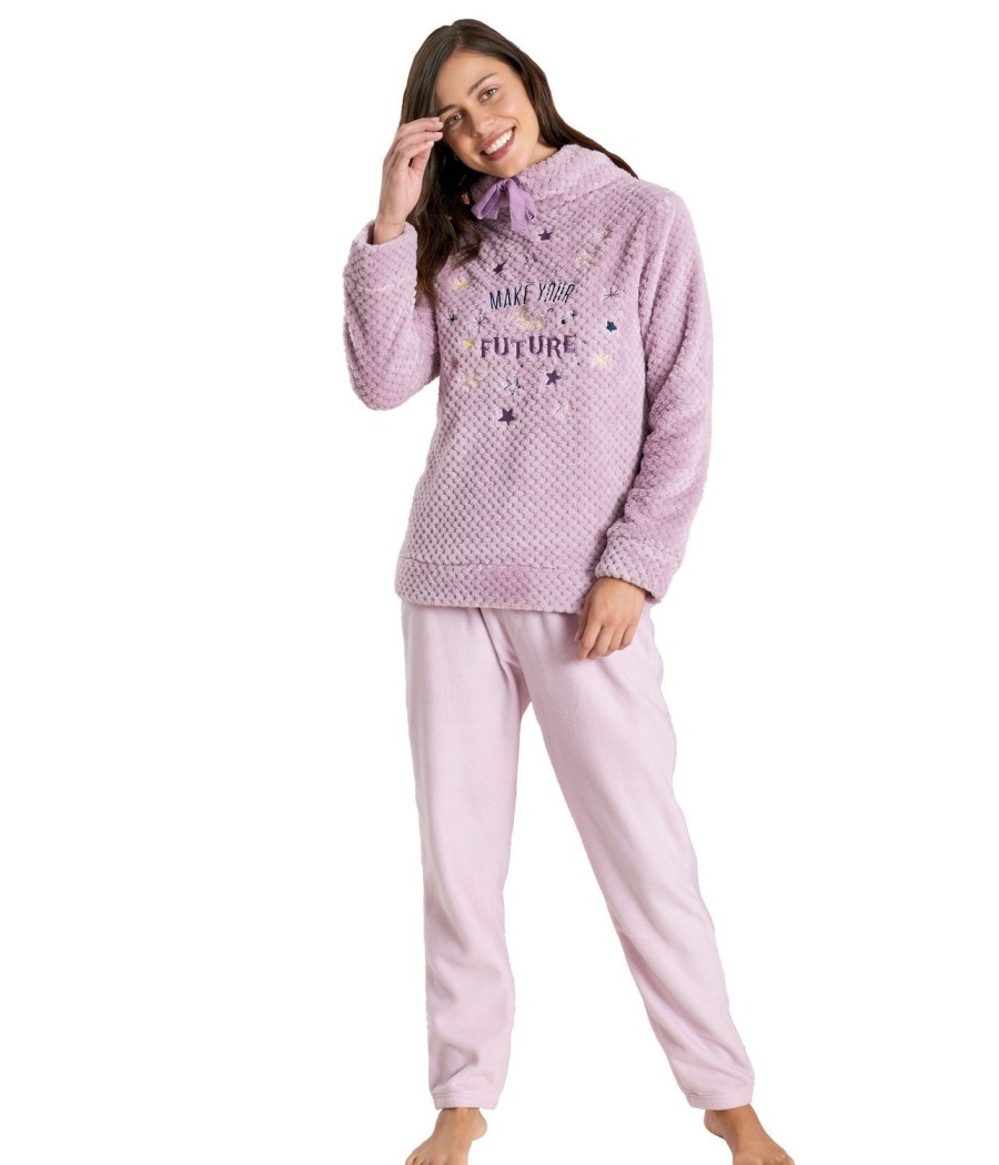 Pijama invierno mujer Muidemi Future rosa coralina Micropolar