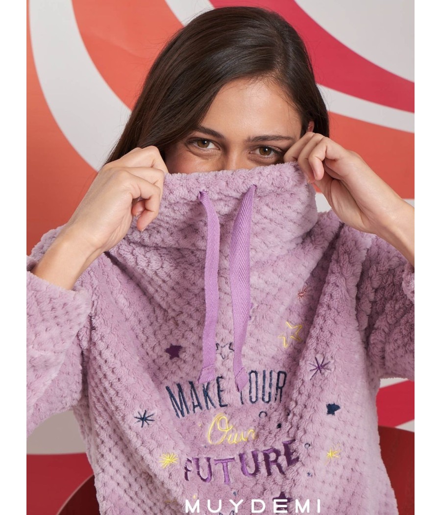 Pijama invierno mujer Muidemi Future rosa coralina Micropolar