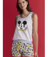 Pijama Mujer Verano Disney Mickey Algodón