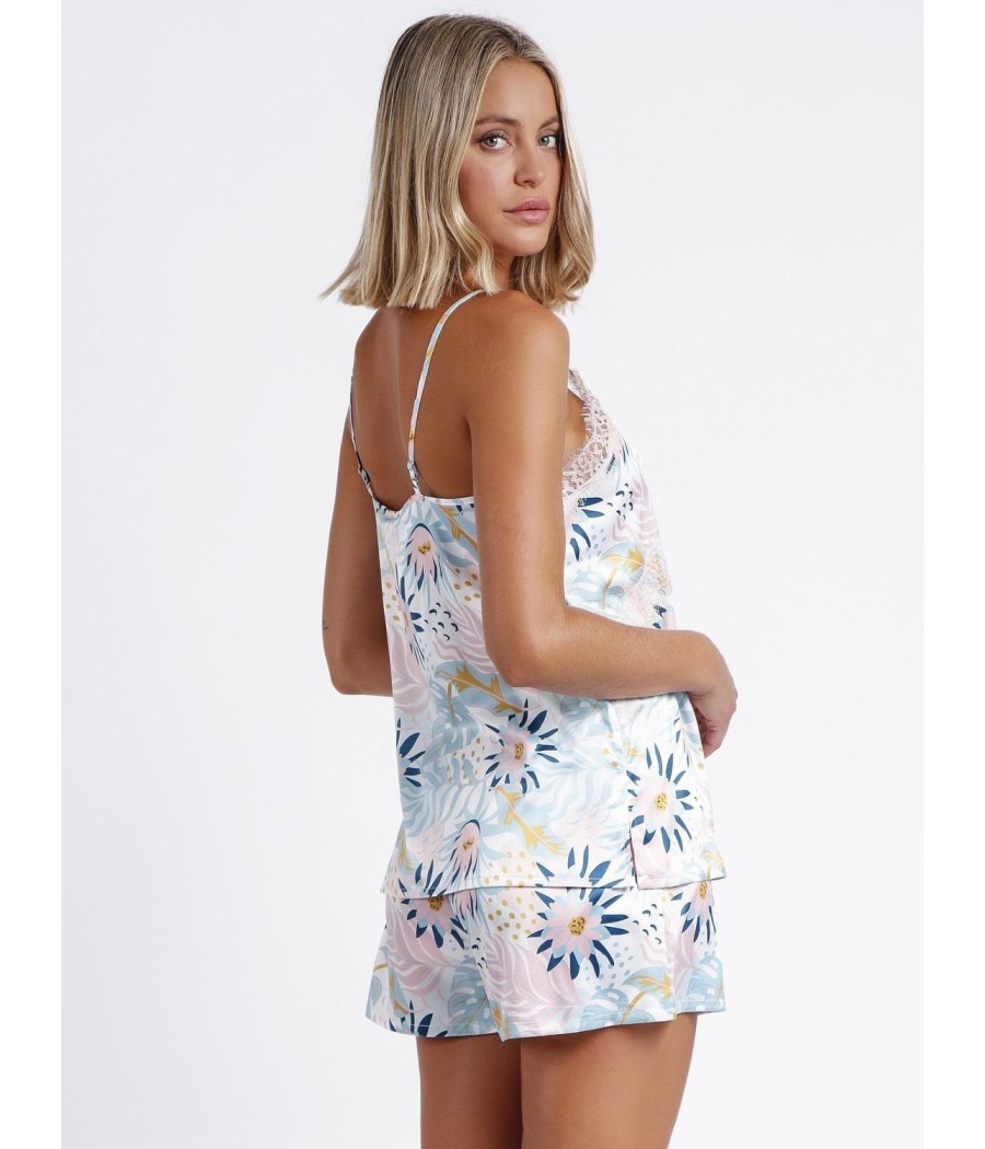 Pijama mujer verano mujer Admas Garden satén