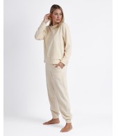 Pijama Invierno Mujer ADMAS Soft Home Beige Algodón