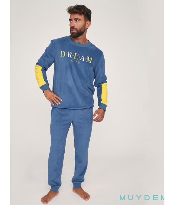 Pijama Homewear térmico hombre invierno Muidemi Micro Polar Dream puños