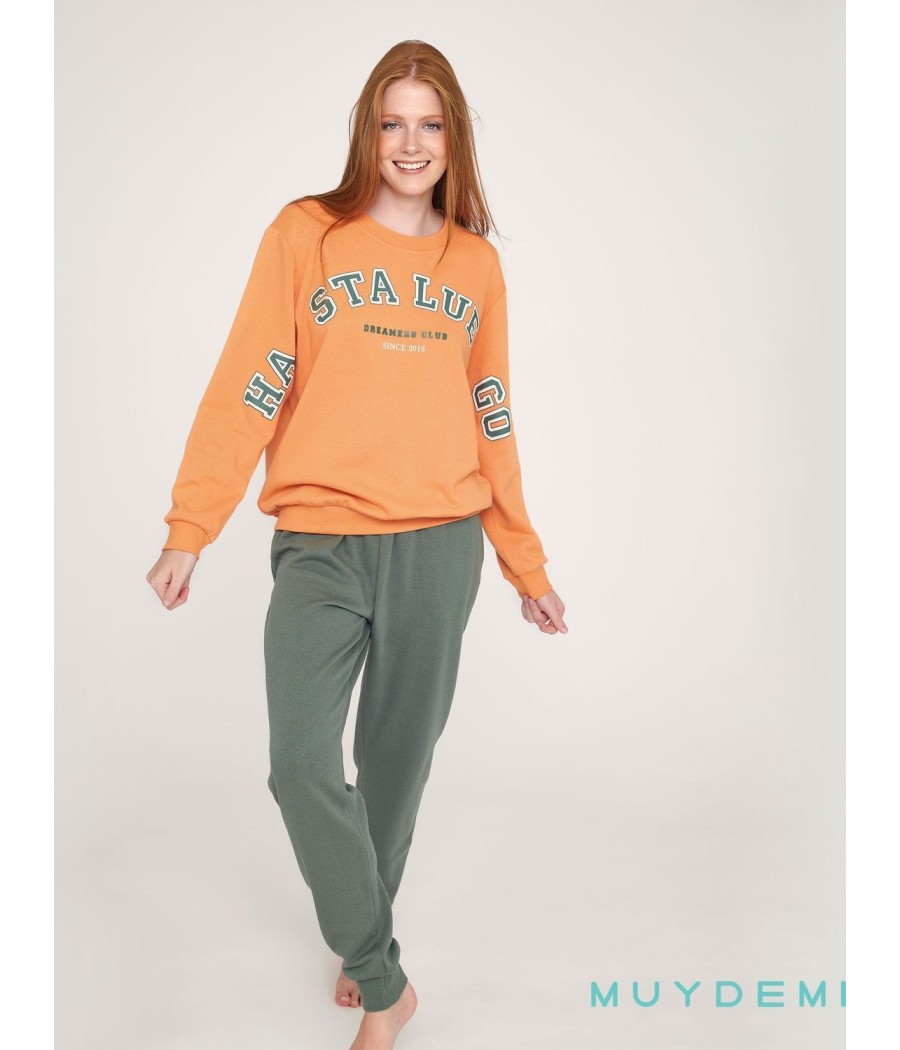 Pijama Homewear invierno mujer Muidemi Deportivo felpa verde