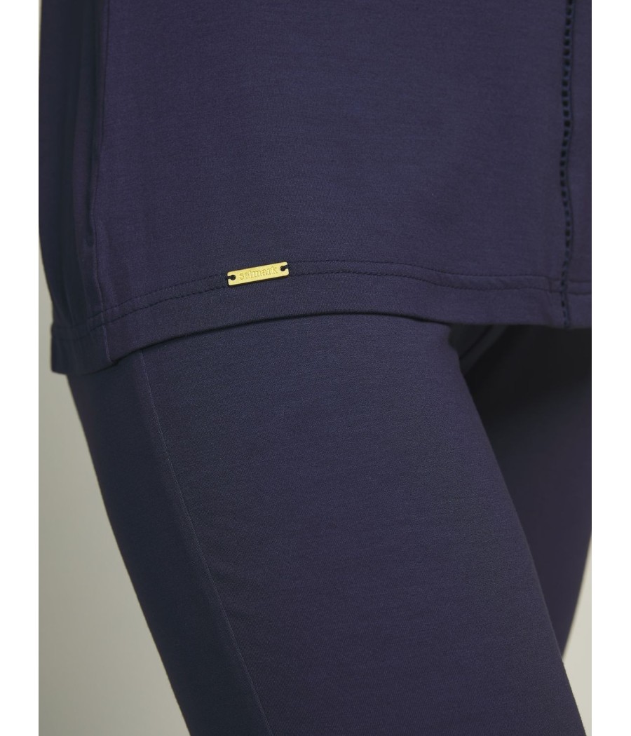 Pijama Selmark mujer invierno azul Legging