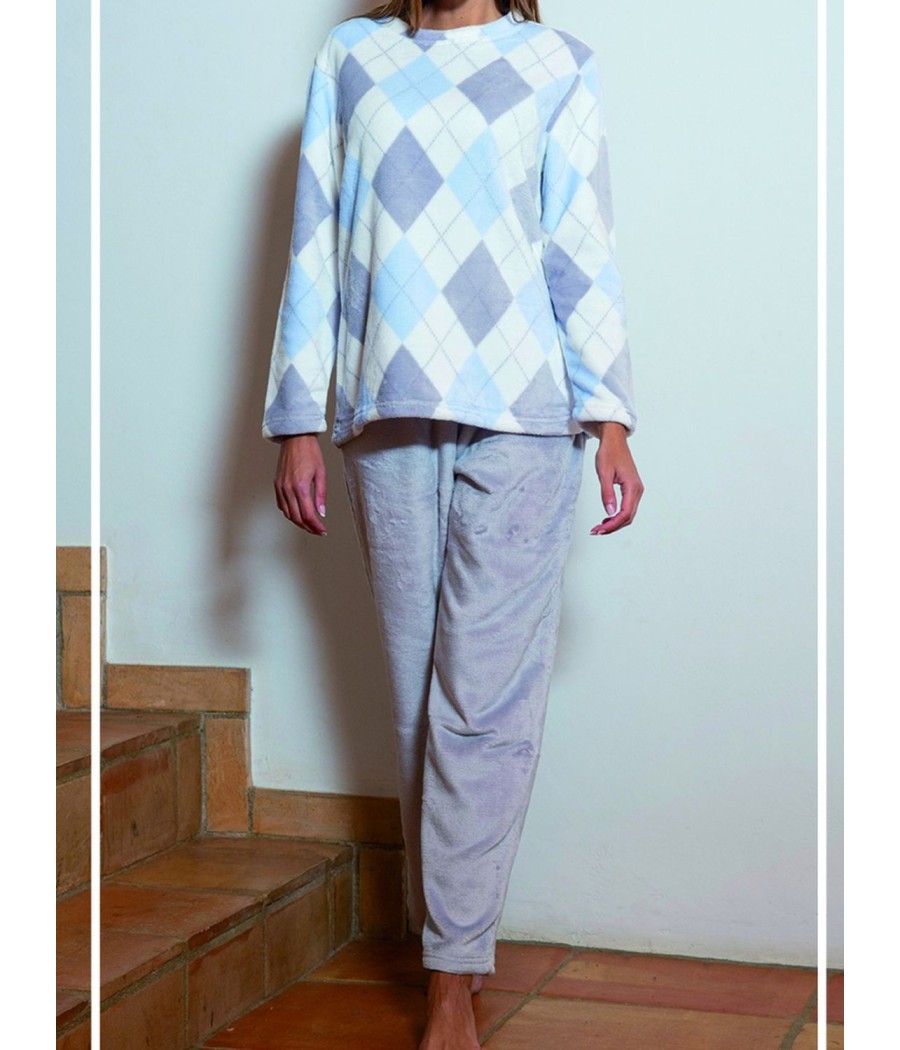 Pijama térmico mujer Muslher Rombos coralina