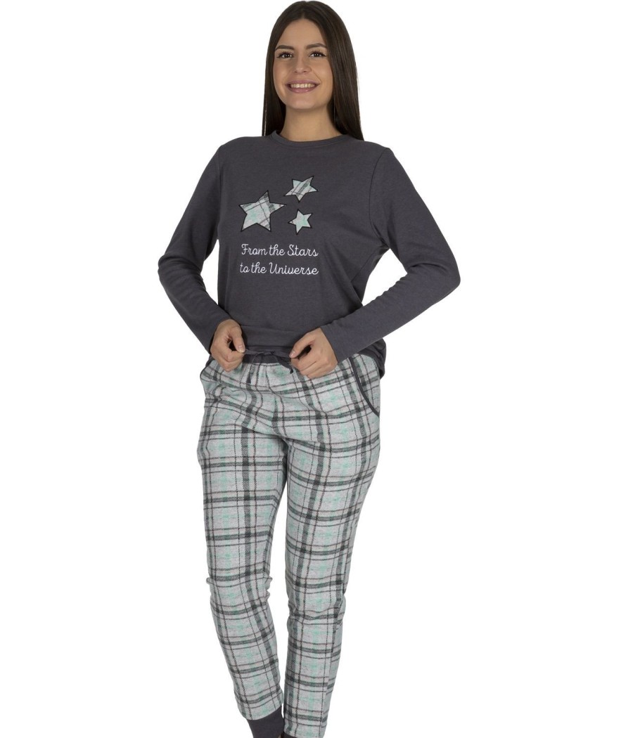 Pijama térmico mujer Javier Golmar bolsillos punto Milano