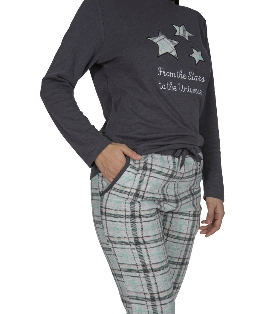 Pijama térmico mujer Javier Golmar bolsillos punto Milano