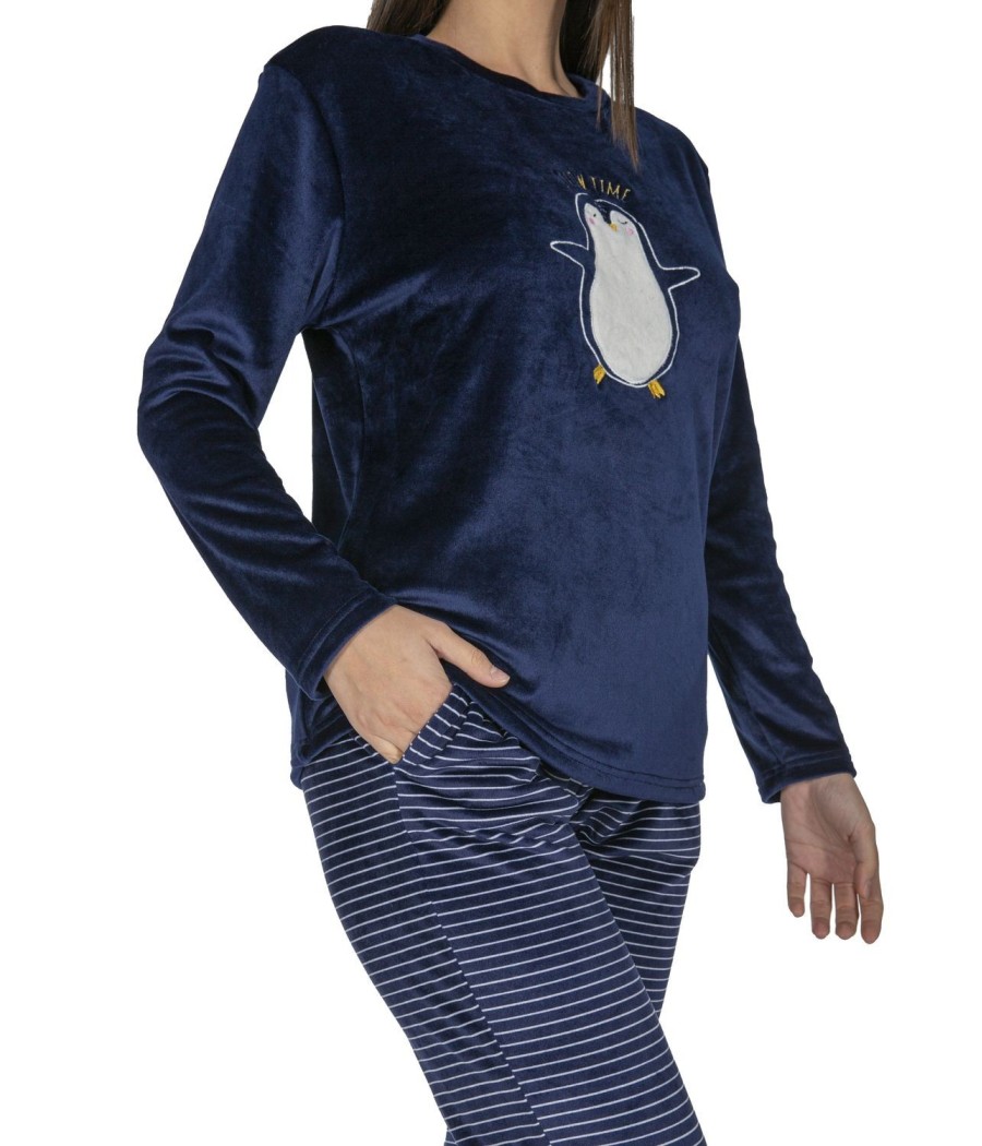 Pijama térmico mujer Javier Golmar bolsillos terciopelo