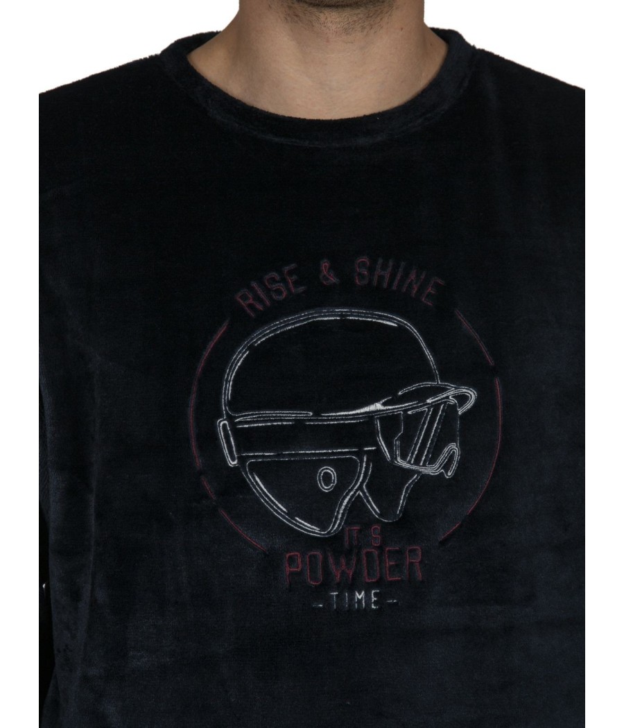 Pijama térmico hombre Javier Golmar azul bolsillos coralina