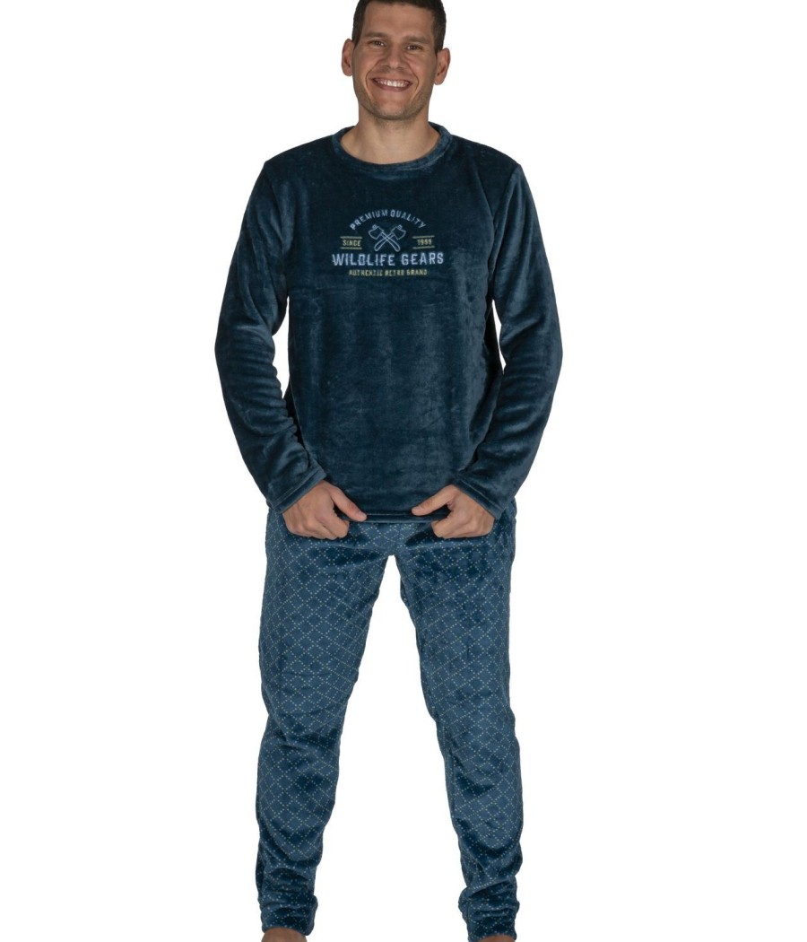 Pijama térmico hombre Javier Golmar bolsillos coralina