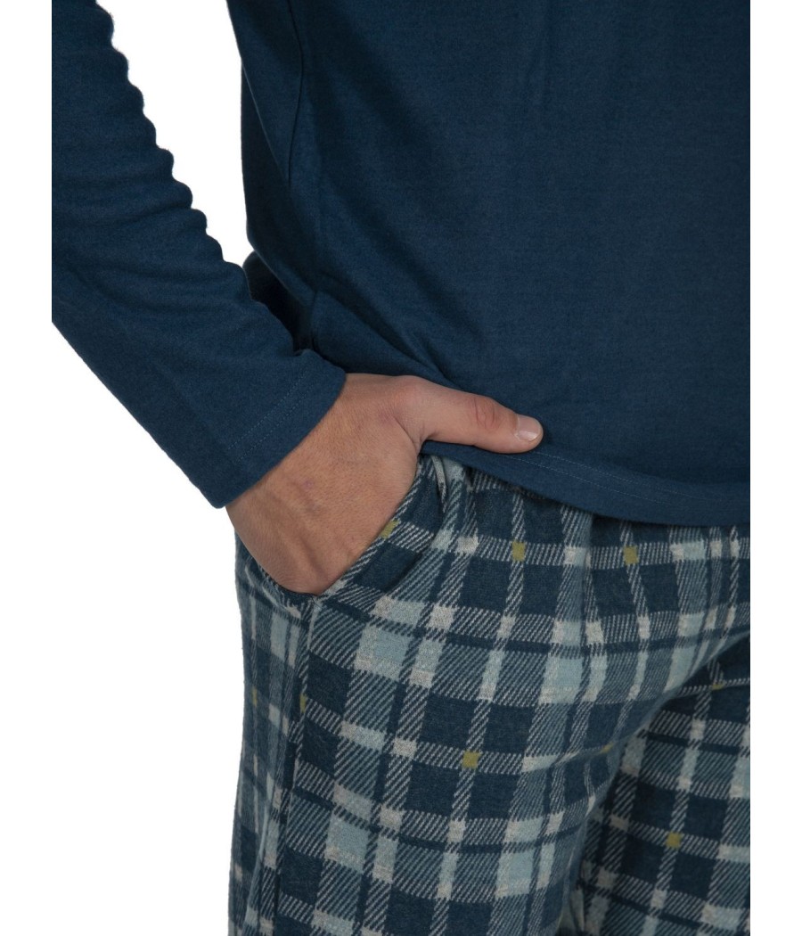 Pijama térmico hombre Javier Golmar bolsillos punto Milano