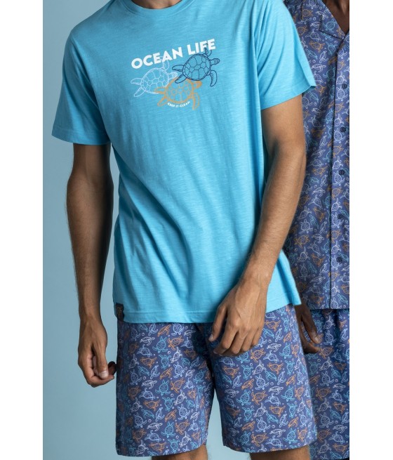 Pijama verano hombre Admas ocean live algodón