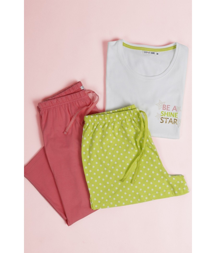 Set verano mujer Admas Stay at home dos pantalones