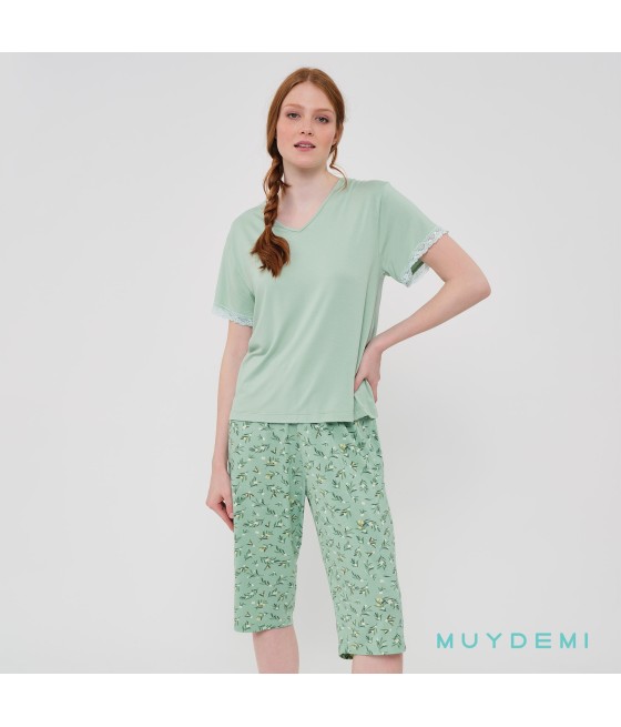 Pijama verano mujer Muydemi pirata verde