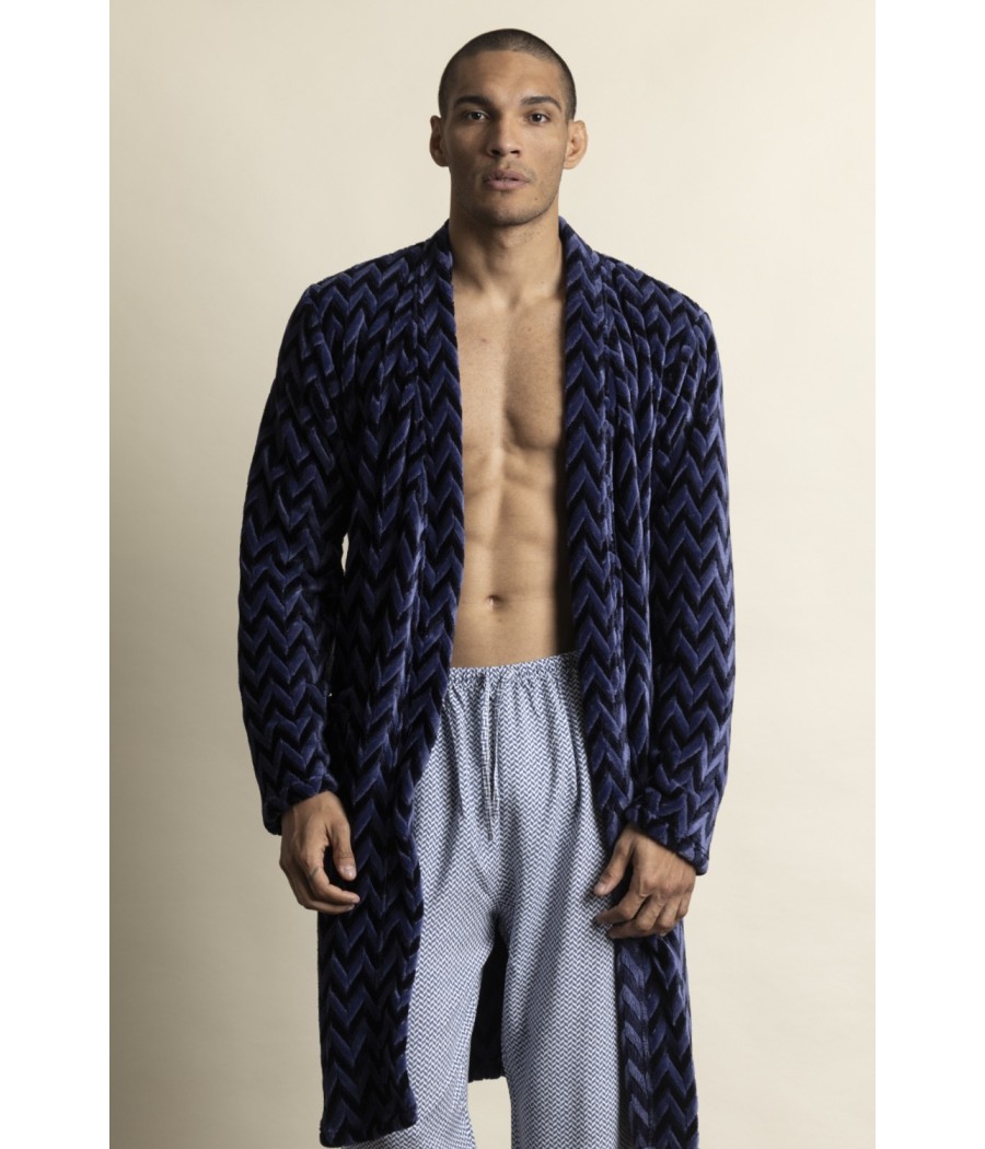 Bata invierno hombre Admas Classic jacquard azul