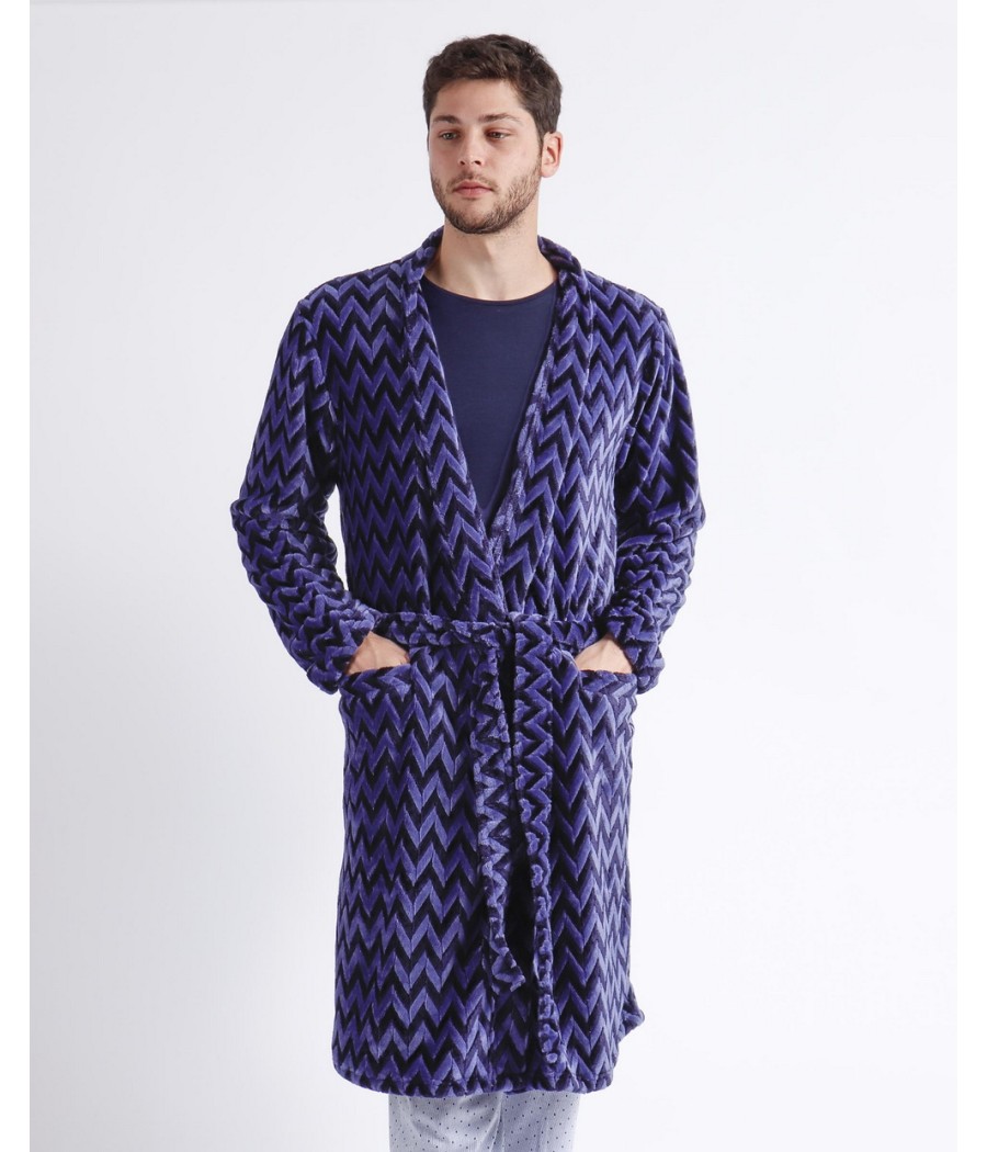 Bata invierno hombre Admas Classic jacquard azul